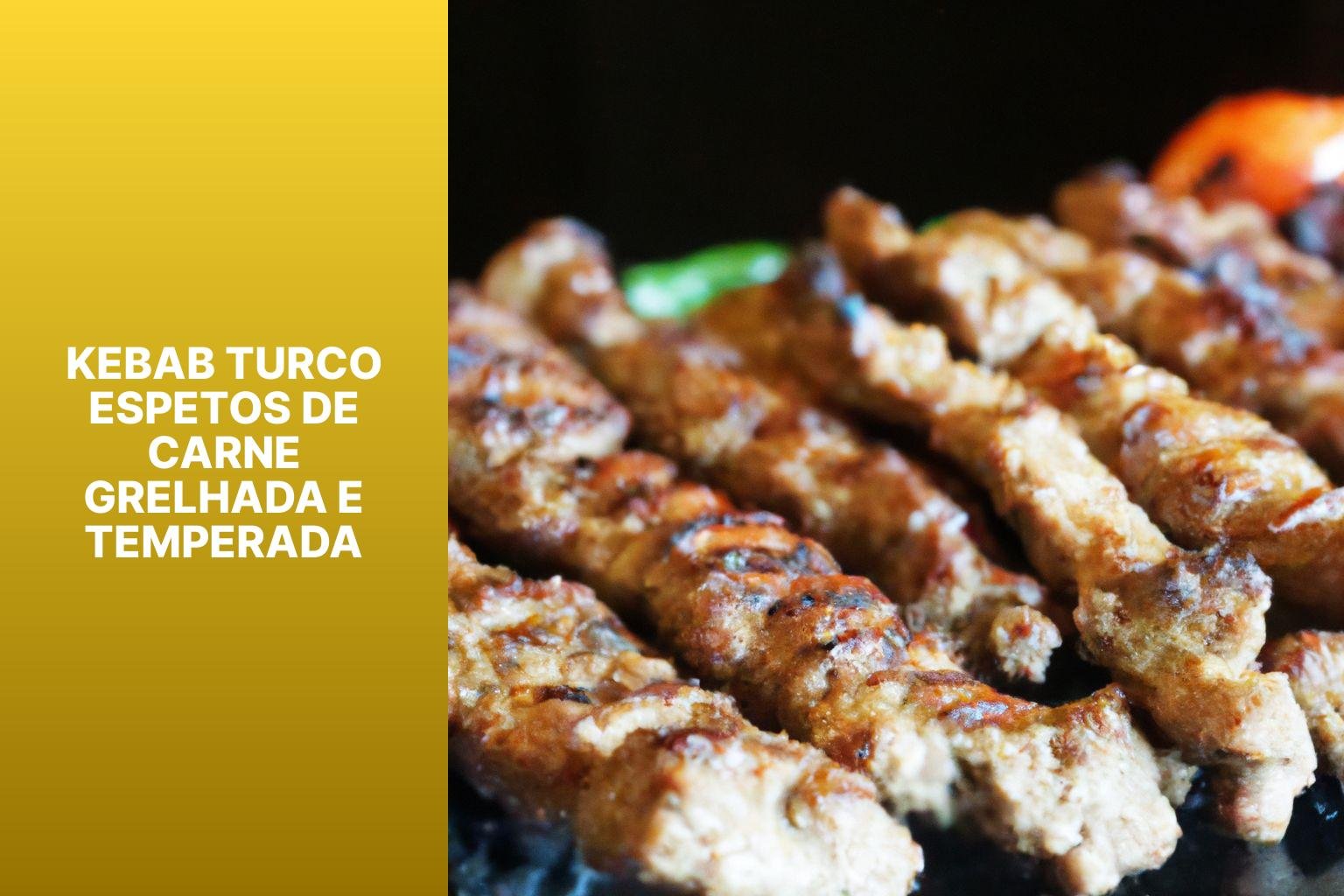 Kebab Turco Espetos de Carne Grelhada e Temperada