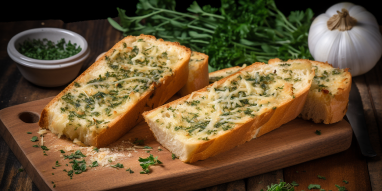 Pão de Alho com Ervas e Queijo Parmesão 