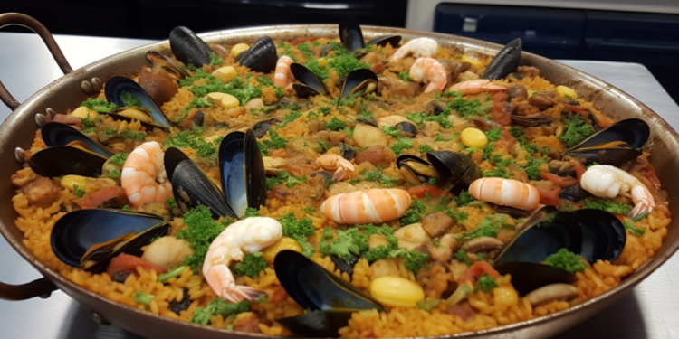 Paella de Frutos do Mar e Chouriço