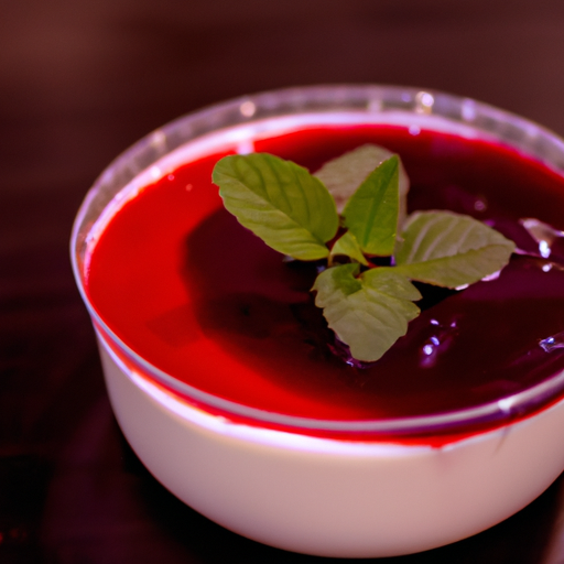 Panna Cotta com Calda de Frutas Vermelhas